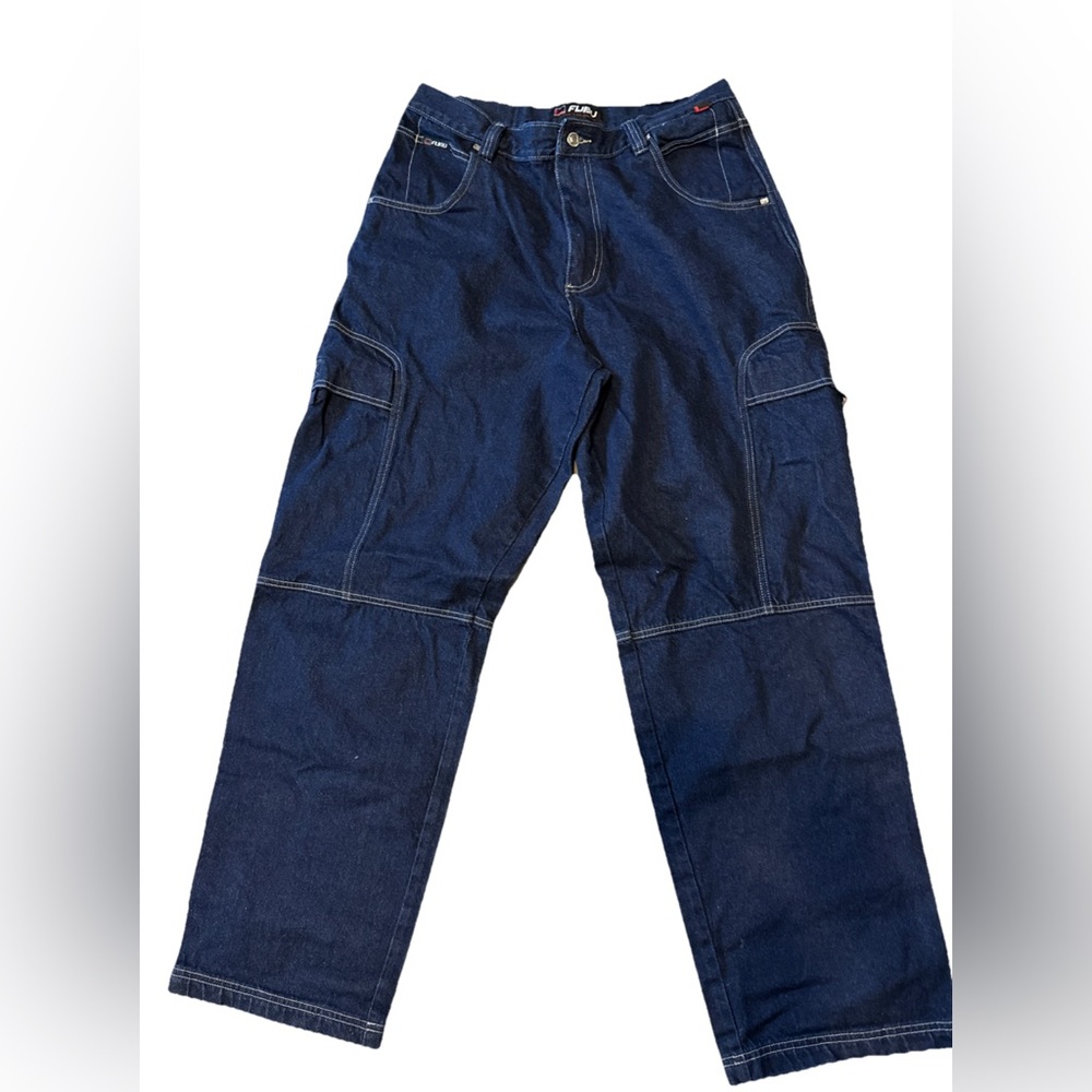 Vtg 90's FUBU Jeans Baggy 'The Collection' Mens Dark Wash Sz. 38x34 F26